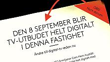 Nytt datum för digitalisering av TV-utbudet: 8 september