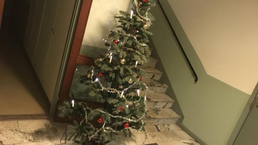 Julstämning i trapphuset!